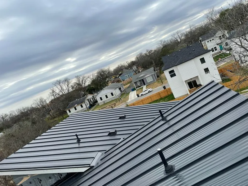 Standing seam metal roof panels with vents for Skylight Repair in Courtland